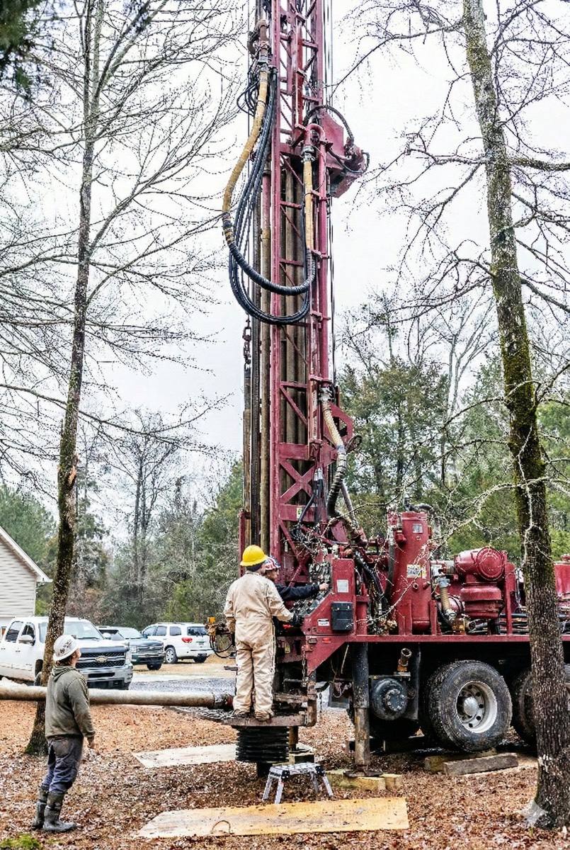 Austin Drilling crew at septic installation job site